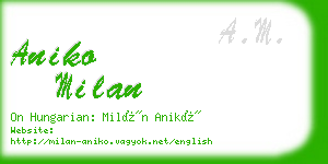 aniko milan business card